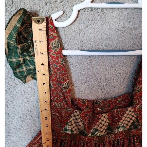 Vintage Calico Collectables Womens Apron Dress Cover Christmas Santa Holiday O/S - Picture 7 of 15